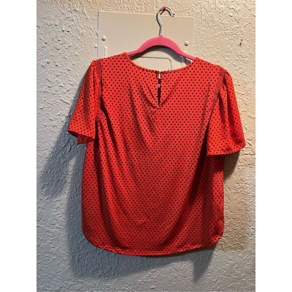 Ann Taylor Red Polka Dot Top Woman’s Size Medium - Picture 6 of 9